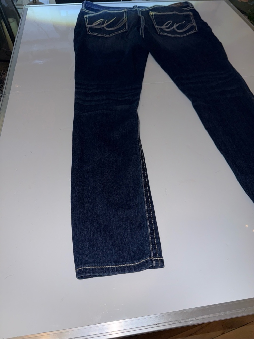Womens Express Low Rise Jeans Size 12R Blue Jeans Denim - Picture 12 of 16